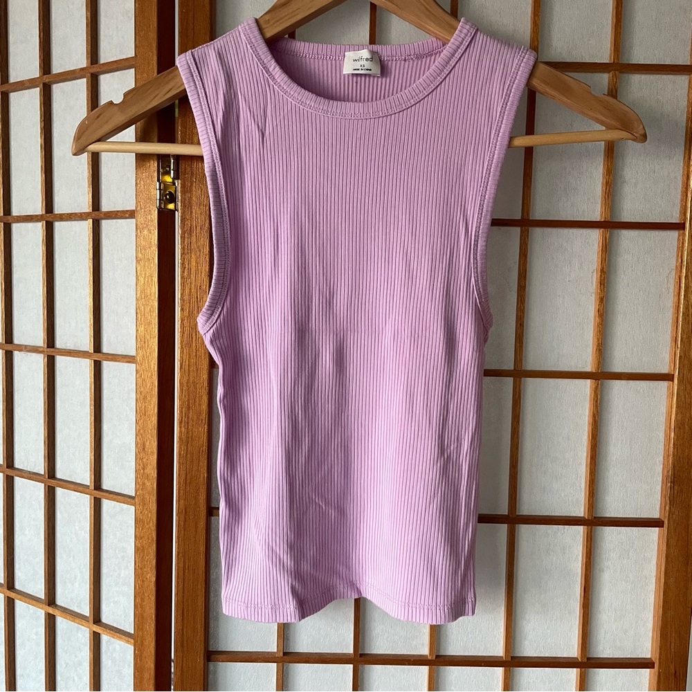 Wilfred Free Lavender Ribbed Tank Top – Minimalist Everyday Basic
